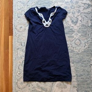 Lily Pulitzer Navy Blue Dress with White Trim